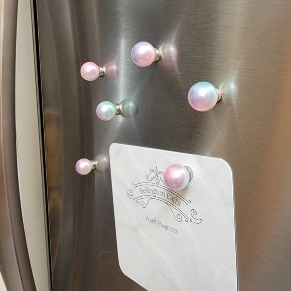 Unicorn Ombre Pearl Magnet Set - Classy & Elegant Fridge Magnets - Picture 3 of 10